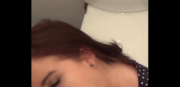  Brunette babe  BJ and anal recorded in the  restroom - MySexMobile